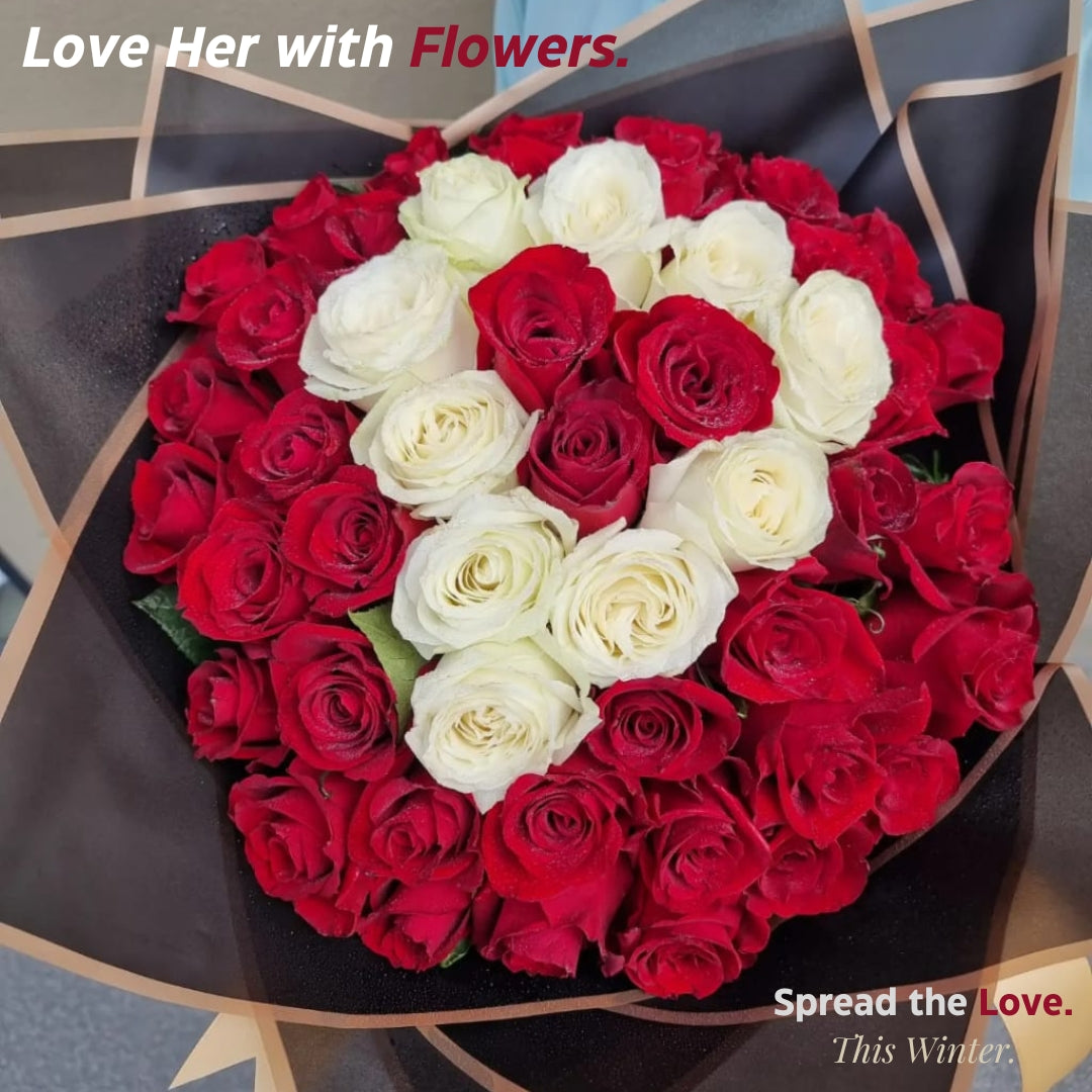 Red Heart | 50 Roses
