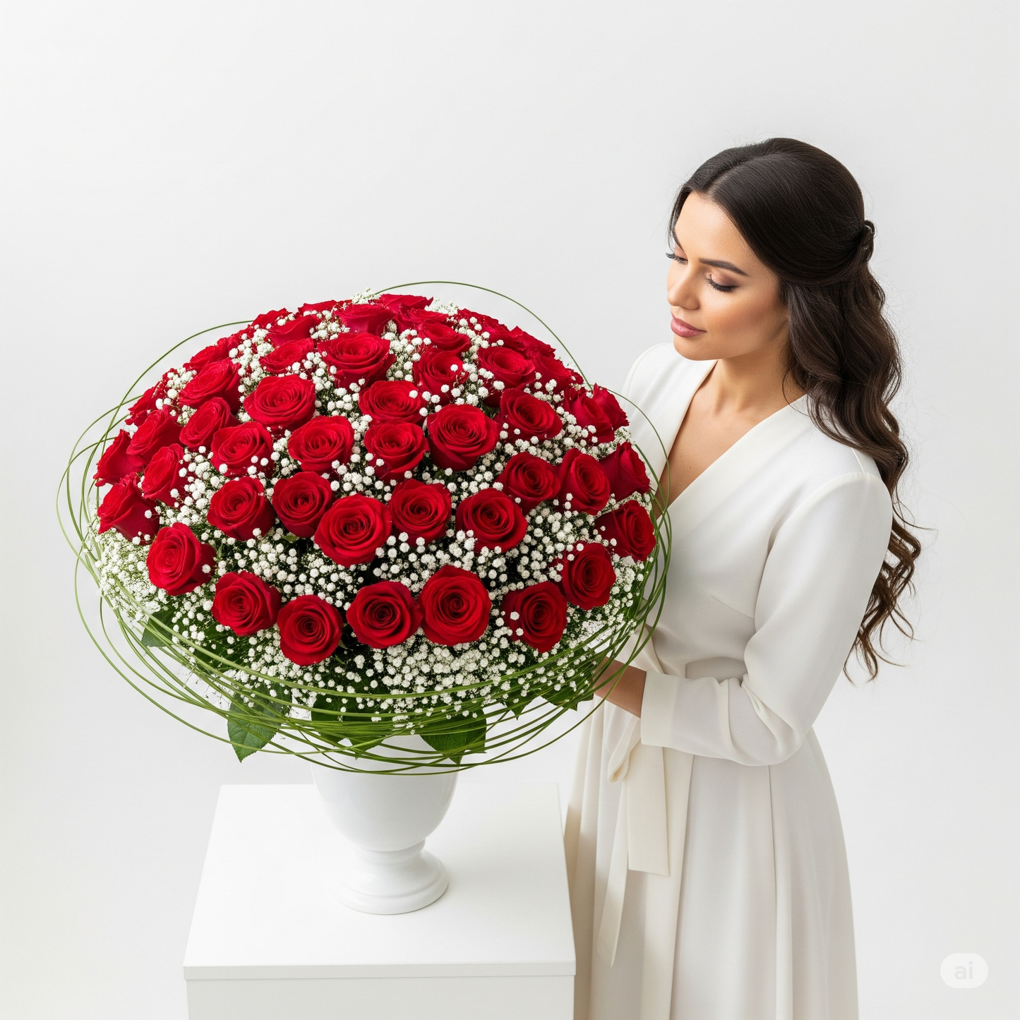 Dream Bouquet | 100x Red Roses + Baby's Breath
