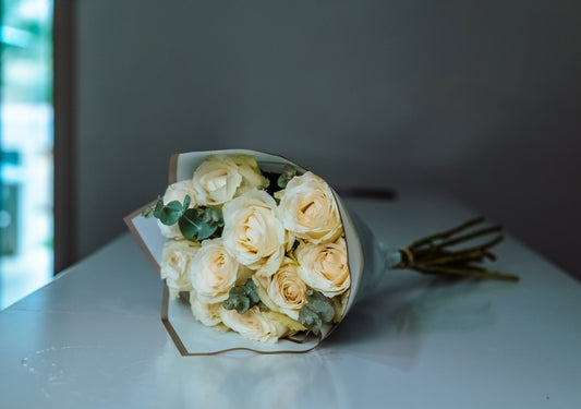 10 Peach Roses And Gums