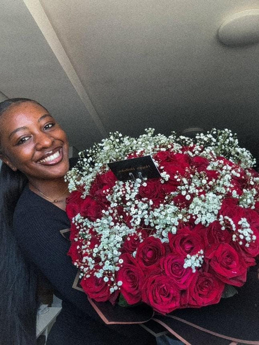 Dream Bouquet | 100x Red Roses + Baby's Breath