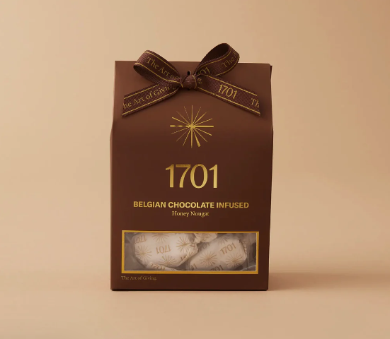 Belgian Milk Chocolate Infused Honey Nougat Box