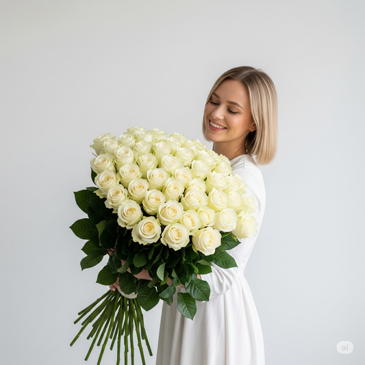 Dream Bouquet | 100 White Roses